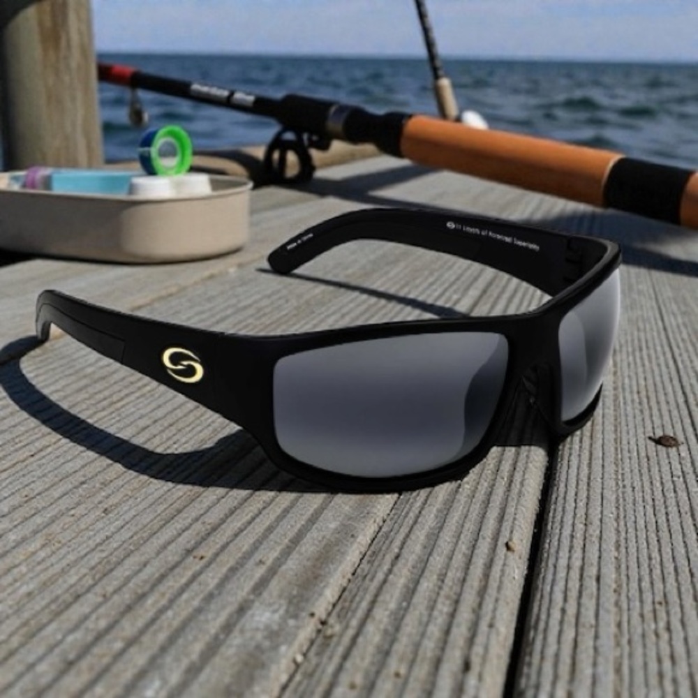 Strike King S11 Optics Caddo Sunglasses Matte Black with Gray lenses
